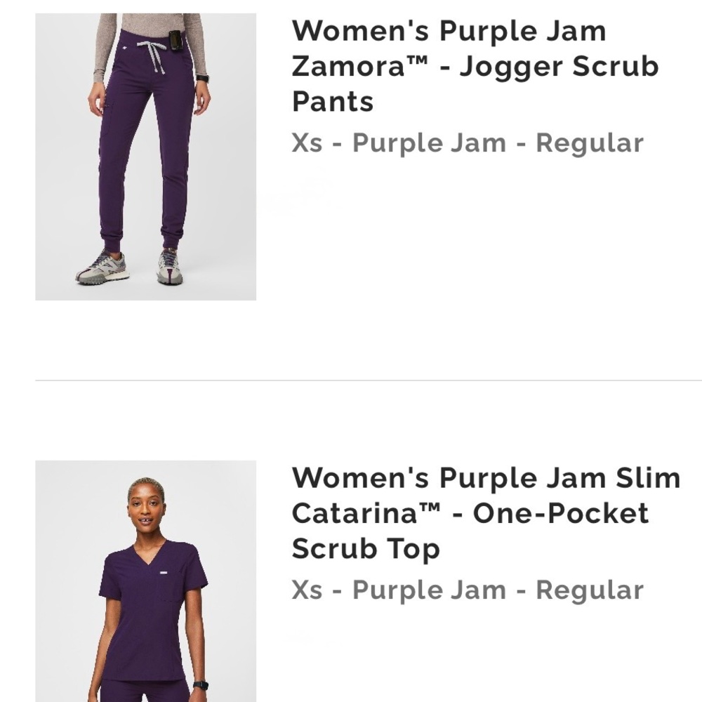 Figs Purple Jam Jogger Scrub Set